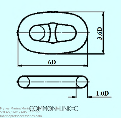 acheter Chaîne d'amarrage de liaison commune peinte en noir 38 mm-200 mm Taille fabrication en ligne