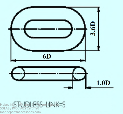 comprar Cadena de amarre sin espárragos de 38-200 mm pintada de negro para alta mar Fabricación en línea