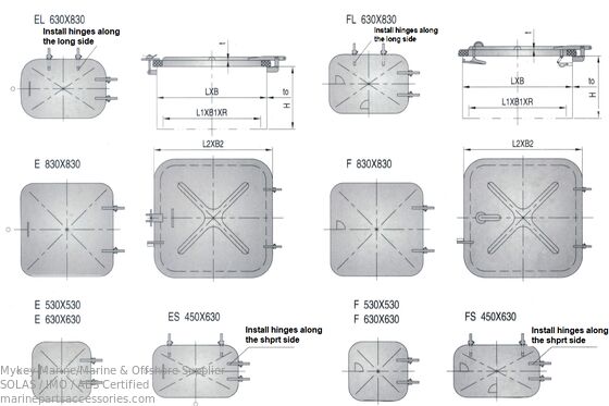 Buy Non Weathertight Boat Hatch Covers Steel Hatch Cover Single Sided Opening online manufacture