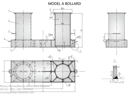Beli Cast / Alloy Steel Marine Bollard Dicat Hitam Finish Mooring Bollard pembuatan online
