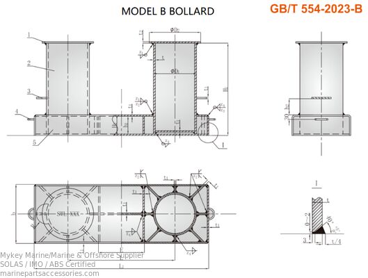 Beli Boat Grey Mooring Bollard Dicat Permukaan Fender Bollard Model B pembuatan online