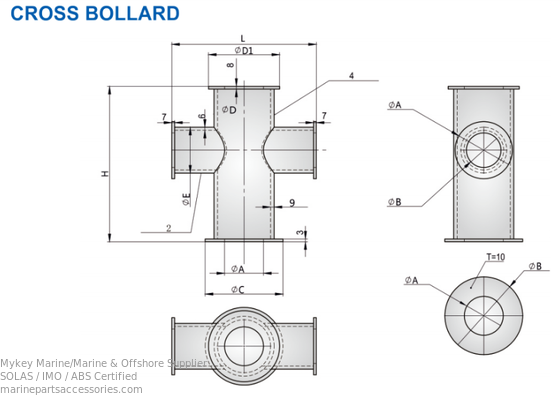 Buy Alloy Steel Boat Bollards 8T-75T SWL Marine Mooring Bollards online manufacture