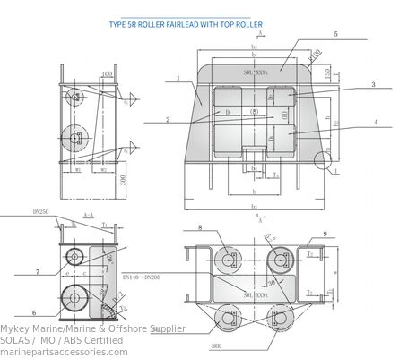 kupować 820mm-1750mm Żeglugi żeglugowe Fairlead Roller Heavy Duty Winch Roller Fairlead produkcja online