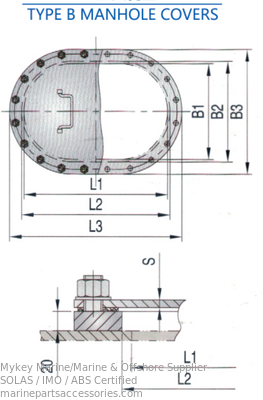 Buy Corrosion Resistance Marine Manhole Cover Watertight Steel Man Hole Cover online manufacture