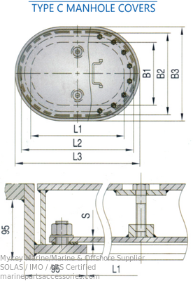 Buy 550mm 600mm 800mm Width Marine Manhole High Corrosion Resistance online manufacture
