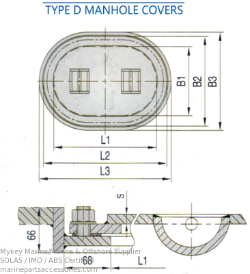 Buy ELLIPSE Metal Manhole Covers Steel Manhole Cover For Ship Boat online manufacture