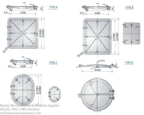 kupować CB732-68 Aluminiowe pokrycia włazów łodzi wodoodporne pokrycia włazów dostępu do łodzi produkcja online