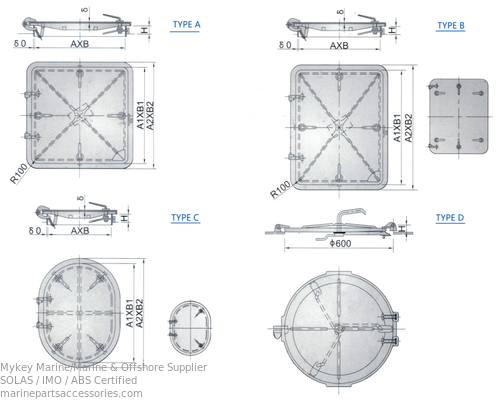 Buy CB732-68 Aluminum Boat Hatch Covers Waterproof Boat Access Hatch Covers online manufacture
