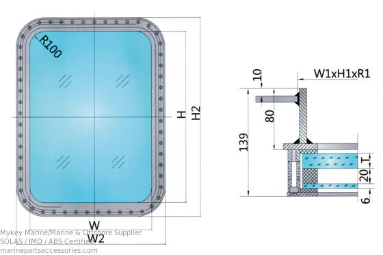 Mua Cửa sổ tàu lớp A60 được tùy chỉnh sản xuất trực tuyến