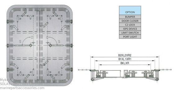 Buy Painted Watertight Door And Weathertight Double Leaf Quick Acting online manufacture